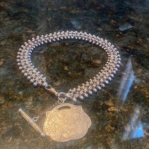 Antique/vintage sterling, silver choker/fob🌺
